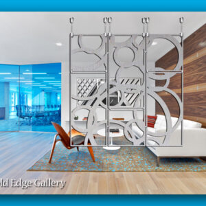 Metal Panel Room Divider - Flowing Circles