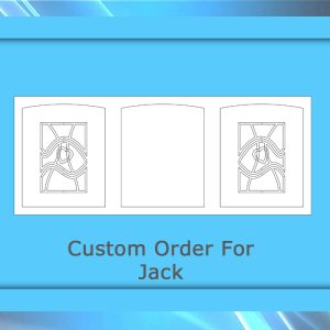 Three outlined designs for a custom order labeled "Custom Order For Jack.