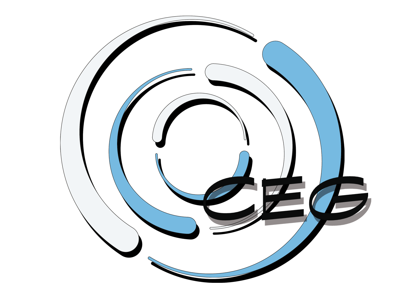 CEG logo featuring circular designs in blue and white with the letters "CEG" prominently displayed.