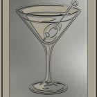 Stylized illustration of a martini glass with an olive, labeled "Cold Edge Gallery.